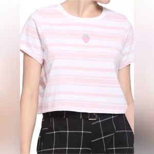 Hot Topic Strawberry Boxy Crop T-Shirt